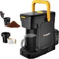 BougeRV Coffee Maker with 18V 8Ah Battery Powered Compatible with K Cup Coffee Pods & Ground Coffee, Portable Coffee Maker Cordless with AC/DC Power for Travel, Camping, Outdoor, Jobsite, RV, Home