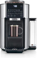 De'Longhi True Brew Drip Coffee Maker, Built in Grinder, Single Serve, 8 oz to 24 oz, Hot or Iced Coffee, Stainless, CAM51025MB (Renewed)
