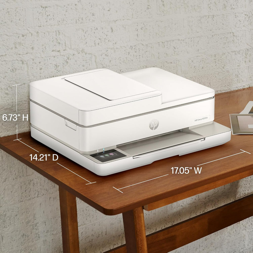 HP Envy 6555e Wireless All-in-One Color Inkjet Printer, Portobello, Print, scan, copy, Duplex printing Best-for-home, 3 month Instant Ink trial included, AI-enabled (714N5A)