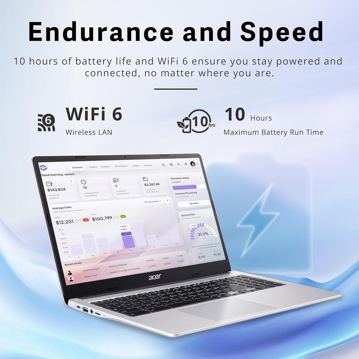 Acer Chromebook 315 15.6" FHD Laptop, 4GB LPDDR4 RAM, 1TB Storage(64GB eMMC & 1TB Docking Station Set), Intel Celeron N4500, Intel UHD Graphics, Numeric Keypad, HD Webcam, Silver, Chrome OS