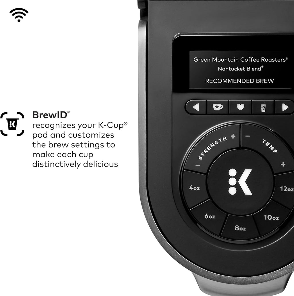 Keurig K-Supreme Plus SMART Coffee Maker, Single Serve K-Cup Pod Coffee Brewer, BREWID and MultiStream Technology, 78 Oz, Black