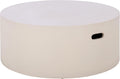 SAFAVIEH Outdoor - Georgia Round Coffee Table - White - Fully Assembled - Weather Resistant - Ideal for Deck, Patio, Backyard, 31.5" W x 31.5" D x 12.4" H (PAT1303C)