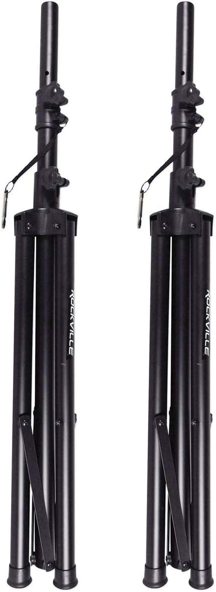 Rockville Power Gig RPG-122K All-in-One DJ/PA Package: (2) 12" DJ/PA Speakers 1000W Peak / 250W RMS with Built-in Bluetooth, USB/SD Player, FM Tuner, Speaker Stands, and Wired Microphone