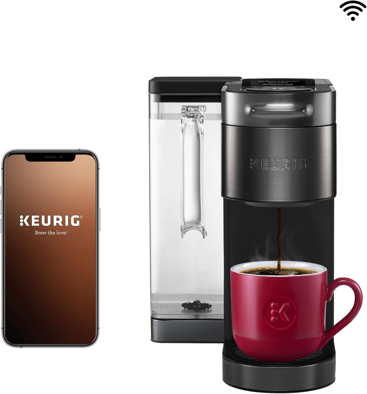 Keurig K-Supreme Plus SMART Coffee Maker, Single Serve K-Cup Pod Coffee Brewer, BREWID and MultiStream Technology, 78 Oz, Black