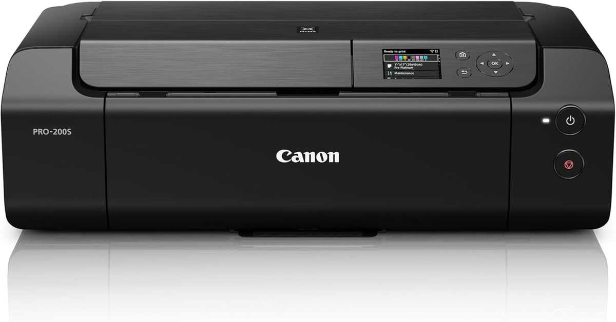 Canon PIXMA PRO-200S Professional 13" Wireless Inkjet Photo Printer with 3.0" Color LCD Monitor, 8-Color Dye-Based Ink, Black