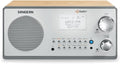 Sangean HDR-18 HD Radio/FM-Stereo/AM Wooden Cabinet Table Top Radio Silver