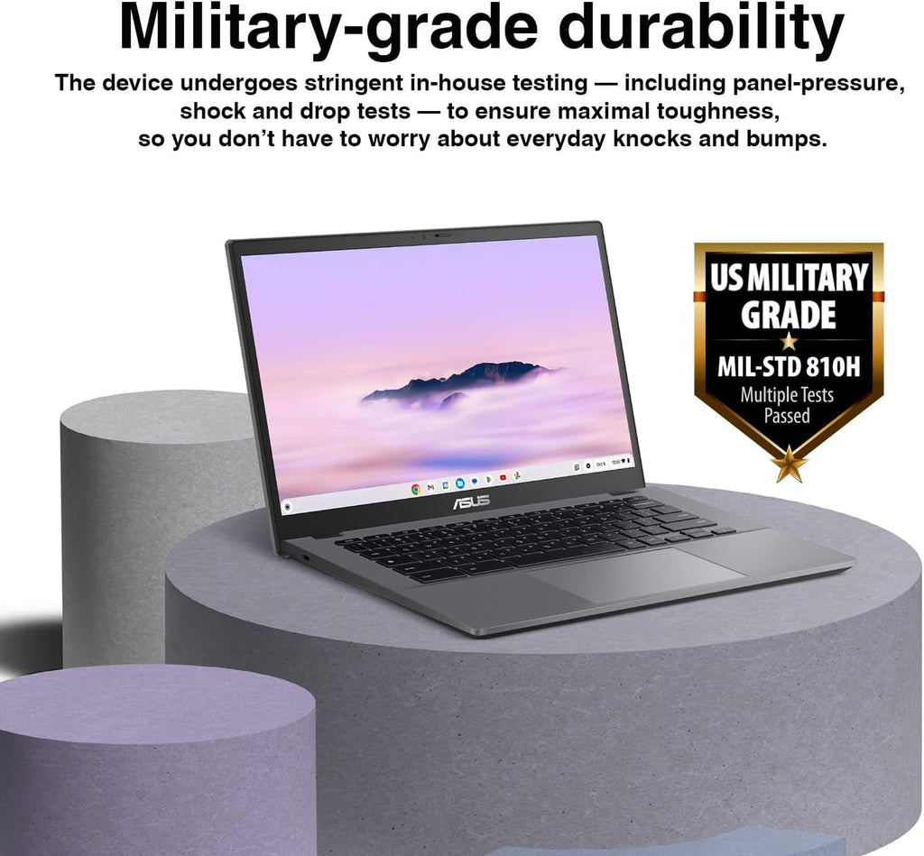 ASUS Chromebook Plus CX34 14.0" FHD Touchscreen 3-Sided NanoEdge Display (Intel i3-1315U, 8GB LPDDR5, 128GB SSD, Backlit KB, Wi-Fi 6E, HD Webcam, Chrome OS) - Ideal for Everyday Value Use (Renewed)