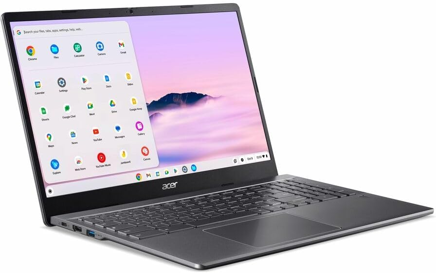 Acer Chromebook Plus 515 CBE595-2T CBE595-2T-58CT 15.6" Touchscreen Chromebook - Full HD - 60 Hz - Intel Core 5 120U - 16 GB - 256 GB SSD - English (US) Keyboard - Iron
