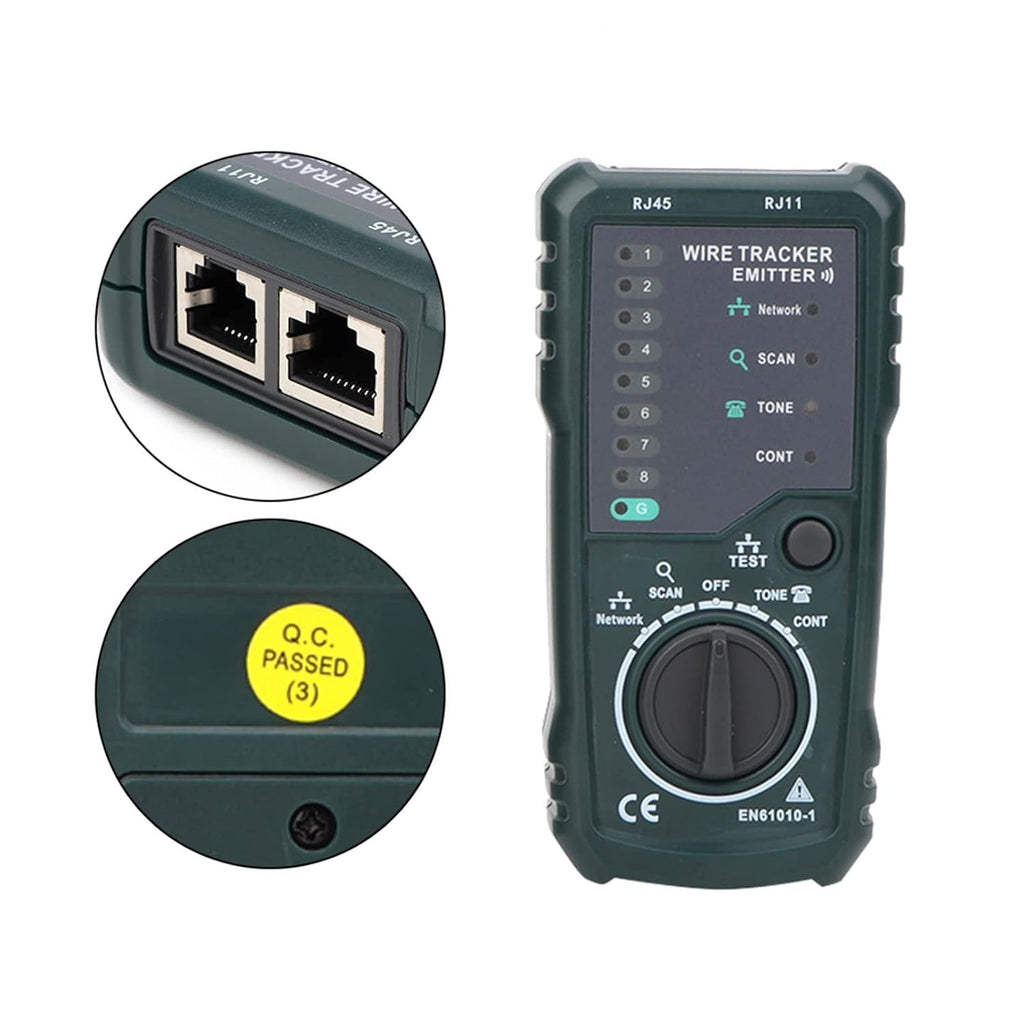 FY868 Cable Tester, Telephone Network Wire Tracker Kit, FY868 Cable Tracker, Suitable for RJ45 RJ11 Cables