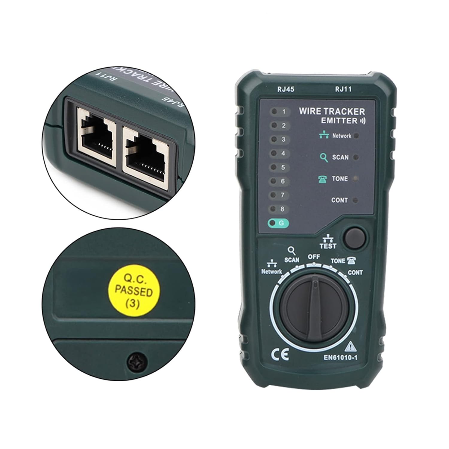 FY868 Cable Tester, Telephone Network Wire Tracker Kit, FY868 Cable Tracker, Suitable for RJ45 RJ11 Cables