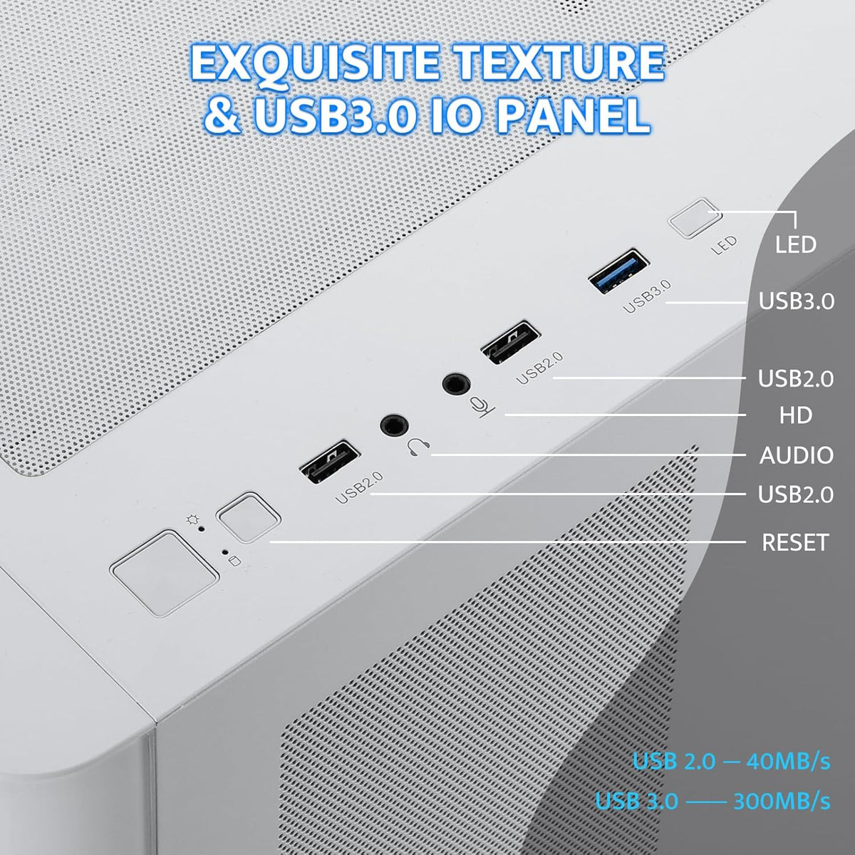 darkFlash Micro-ATX Gaming PC Case, MATX PC Case with 3 x 120mm ARGB Fans, Panoramic View Dual Tempered Curve Glass Computer Case, USB 3.0 Port, Supports Dual 360mm AIO, White(DPW90M)