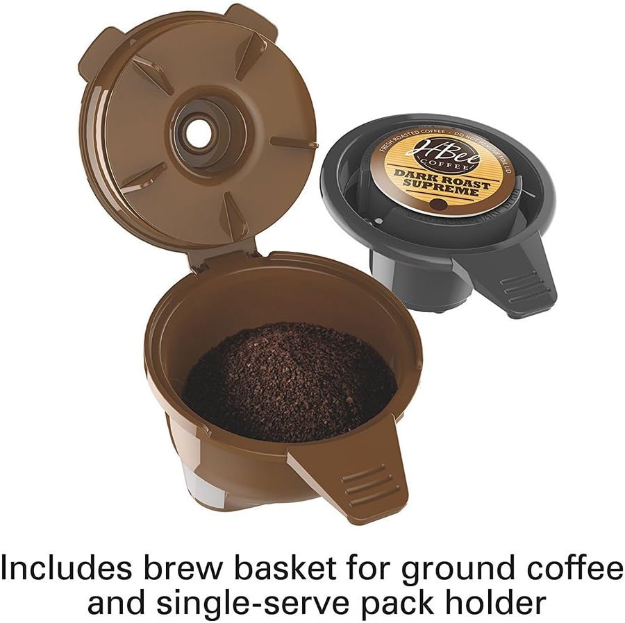 Hamilton Beach FlexBrew 2-Way Brewer Programmable Coffee Maker (49976) Bundle with Support Extension