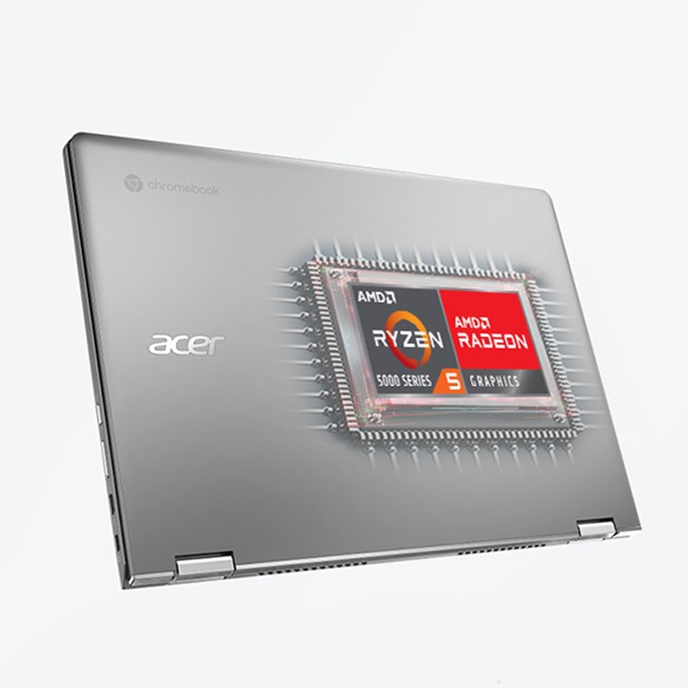 acer Chromebook Spin 514 CP514-3HH-R6VK Laptop | AMD Ryzen 5 5625C | 14" FHD IPS Touch Display | 8GB LPDDR4X | 128GB eMMC | Wi-Fi 6 | FHD Webcam | HDMI Port | Backlit Keyboard | Chrome OS | Sleeve