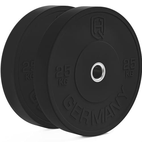 HQ Germany 50mm Vollgummi Bumper Plates - Gewichtsscheiben Set für Training ✨