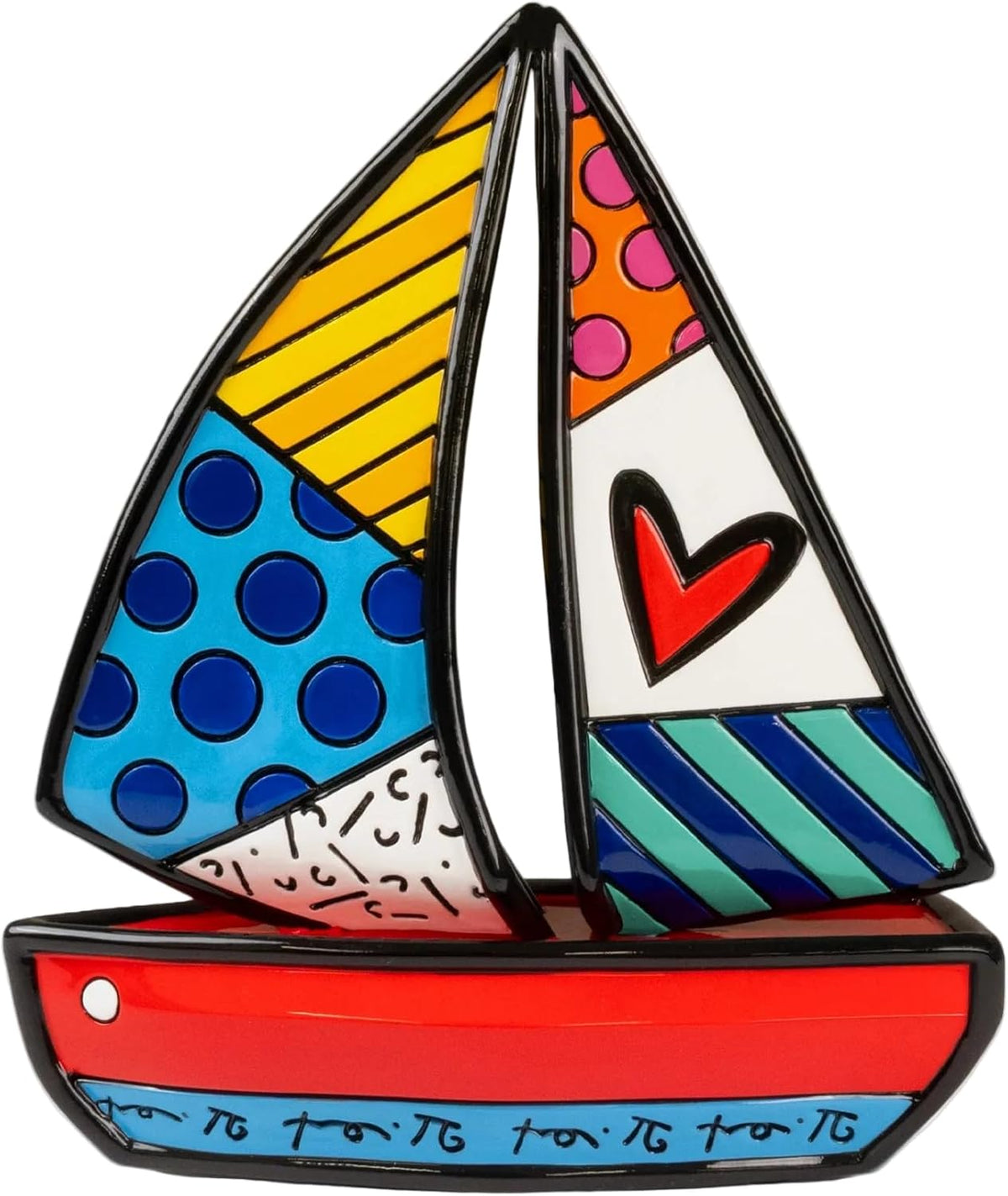 Britto Collectible Figurine - Iconic Art Figurine, Decorative Displays for Modern Home Decor | Designed by Iconic Artist Romero Sailboat