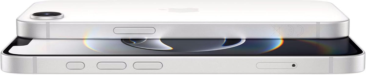 Apple iPhone 16e, 128GB, eSIM, White- Unlocked (Renewed Premium)