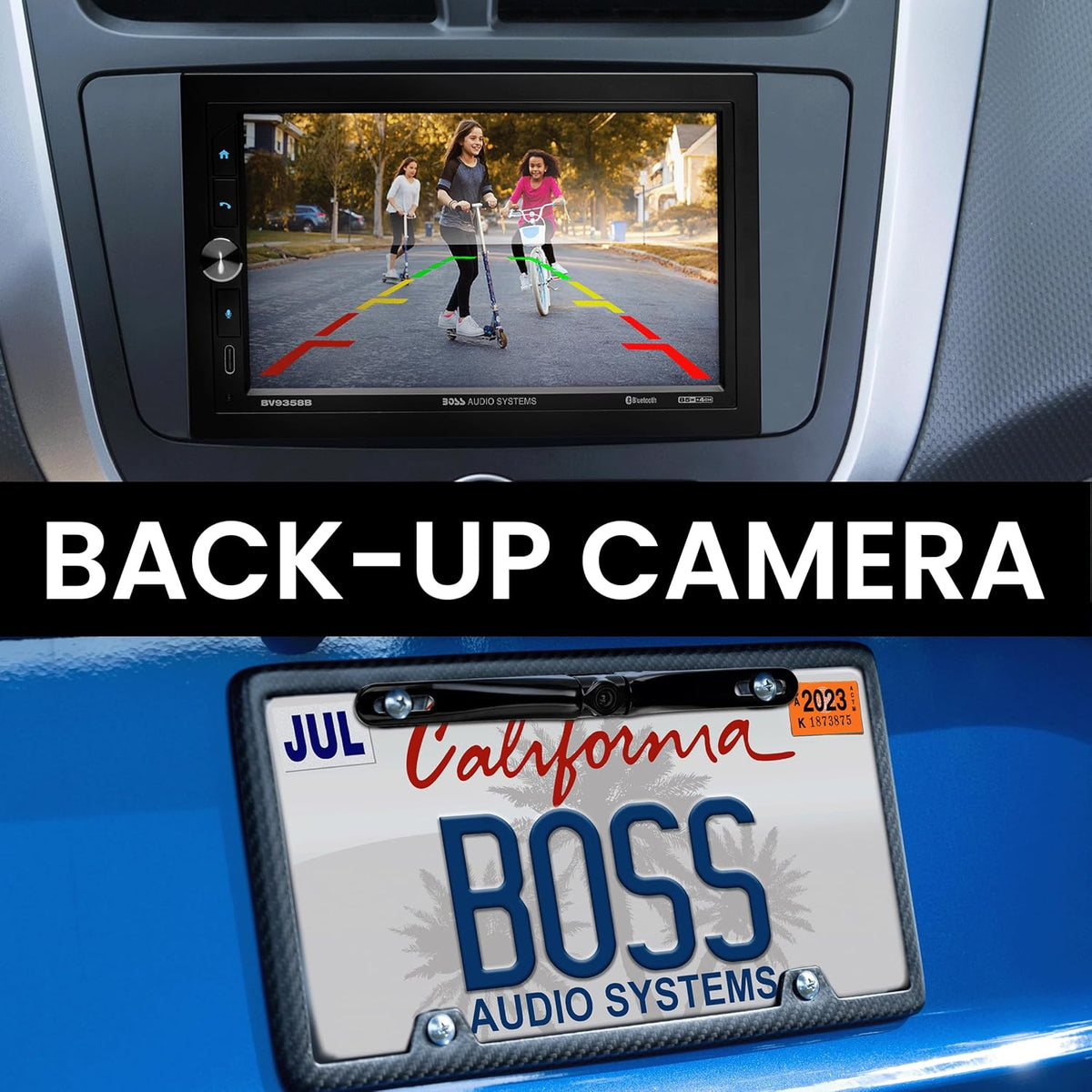 BOSS Audio Systems BVB9358RC Car Stereo – Wireless CarPlay Android Auto, Double Din, 7 Inch Touchscreen, Bluetooth, NO CD DVD Player, AM/FM Radio Receiver, Backup Camera, A/V Input, USB