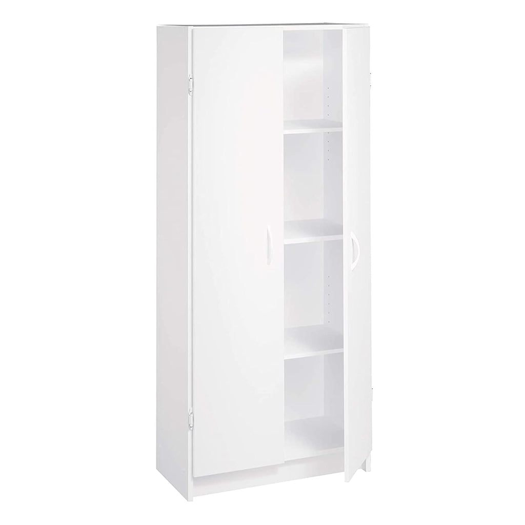 ClosetMaid Pantry Cabinet Cupboard with 2 Doors, Adjustable Shelves, Standing, Storage for Kitchen, Laundry or Utility Room, White