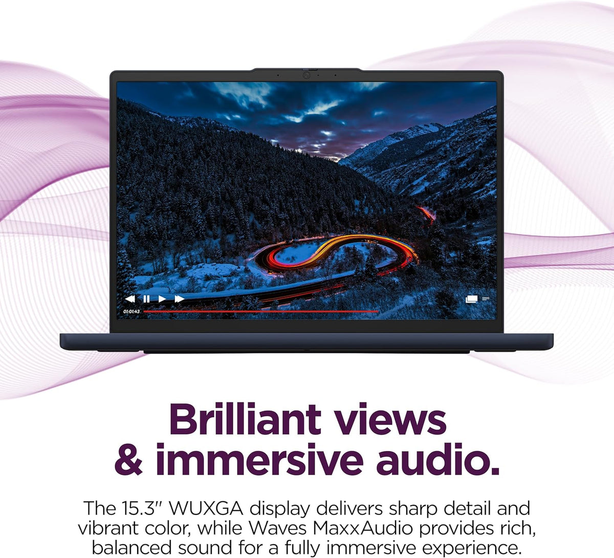 Lenovo Chromebook Plus i 15"- Professional Laptop - Google Gemini - Intel® 3 N355 CPU - 15.3" WUXGA IPS Display - 8GB RAM - 256GB Storage - Integrated Intel® Graphics - Cosmic Blue