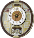 SEIKO QXM607BRHZ 45 Melodies in Motion Wall Clock with Rotating Pendulum
