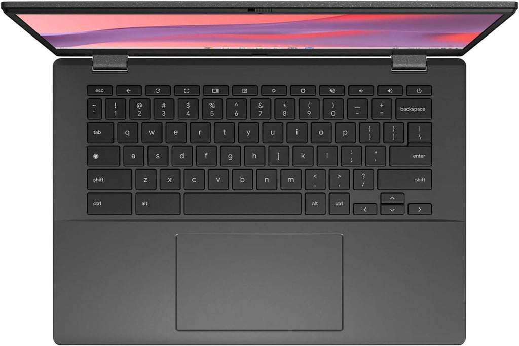ASUS Chromebook 14" FHD Laptop - MediaTek Kompanio 520, 4GB RAM, 64GB eMMC, Chrome OS (with Microfiber Cloth) - Gravity Grey (CM1402CM2A-M8186)