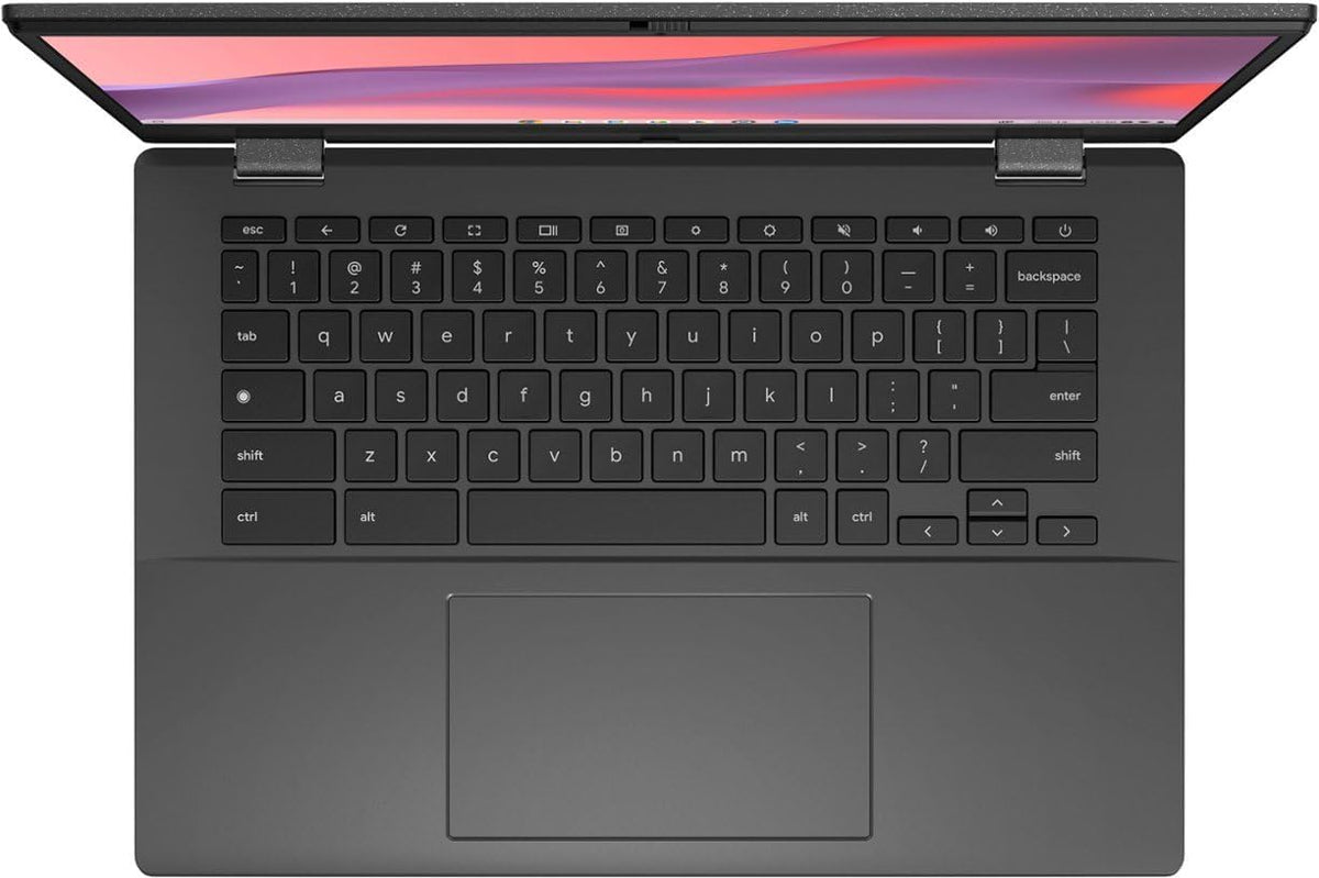ASUS Chromebook 14" FHD Laptop - MediaTek Kompanio 520, 4GB RAM, 64GB eMMC, Chrome OS (with Microfiber Cloth) - Gravity Grey (CM1402CM2A-M8186)