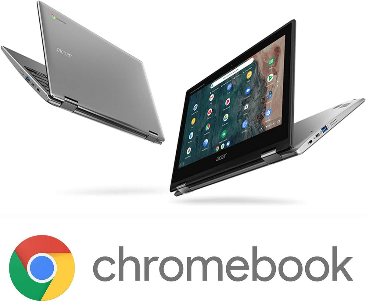 acer Chromebook Spin 311 Convertible Laptop | Intel Celeron N4000 | 11.6" HD Touch Corning Gorilla Glass Display | 4GB LPDDR4 | 64GB eMMC | Intel 802.11ac Gigabit WiFi 5 | Chrome OS | CP311-2H-C7QD
