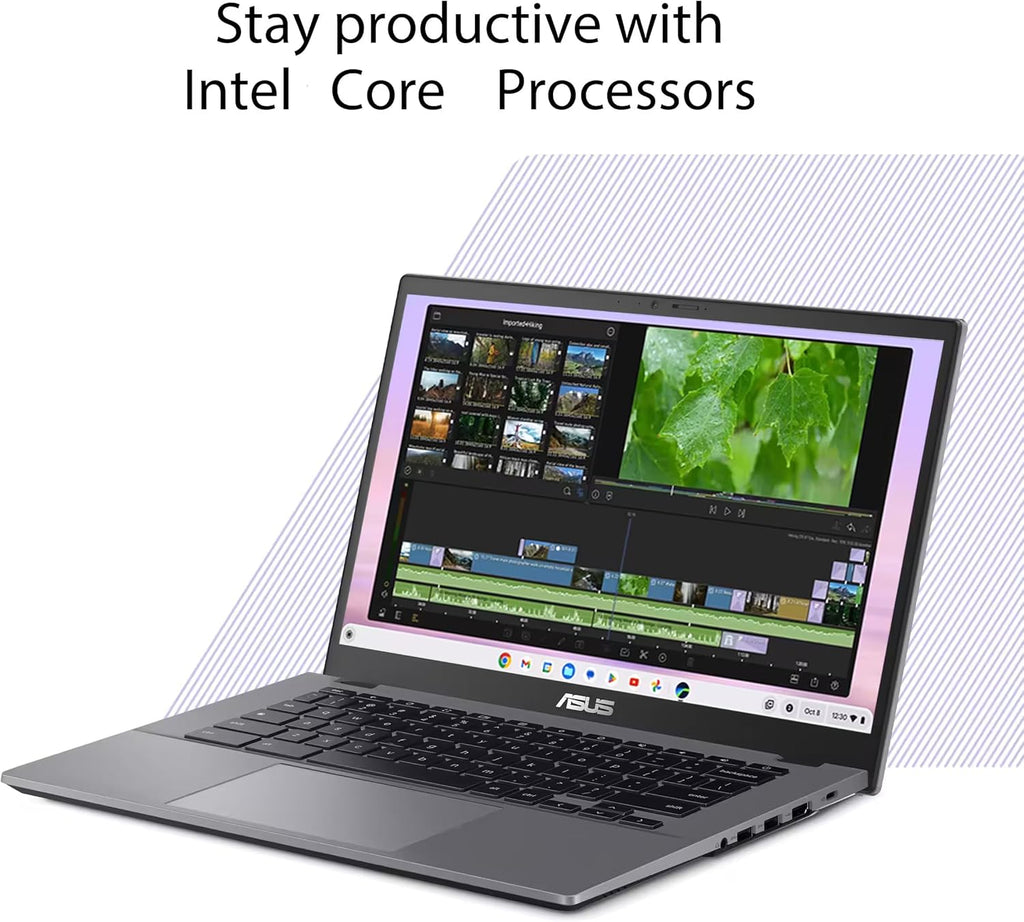 ASUS Chromebook Plus CX34 Laptop (14" FHD Touchscreen, Intel Core i5-1335U, 8GB RAM, 256GB Storage (128GB+128GB SD)) Enterprise Business, Student, 1080p Webcam, IST HUB, Google AI, Wi-Fi 6E, Chrome OS
