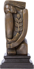 9.8'' Dalí Signed Bronze Sculpture – Surrealist Woman Figurine on Marble Base, Limited Edition Collectible Art for Gift, Home Office Decor, Museum & Gallery Display