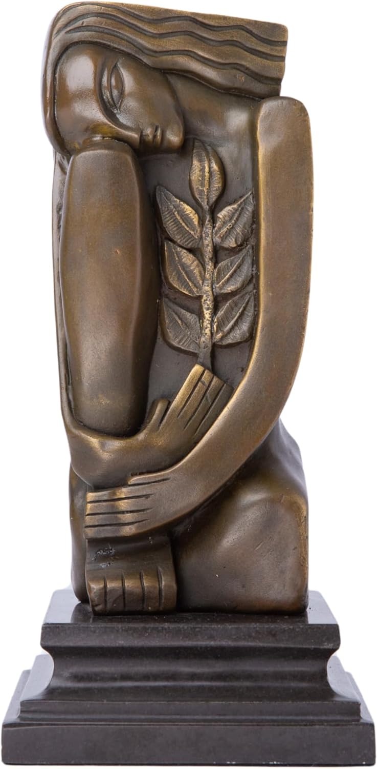9.8'' Dalí Signed Bronze Sculpture – Surrealist Woman Figurine on Marble Base, Limited Edition Collectible Art for Gift, Home Office Decor, Museum & Gallery Display