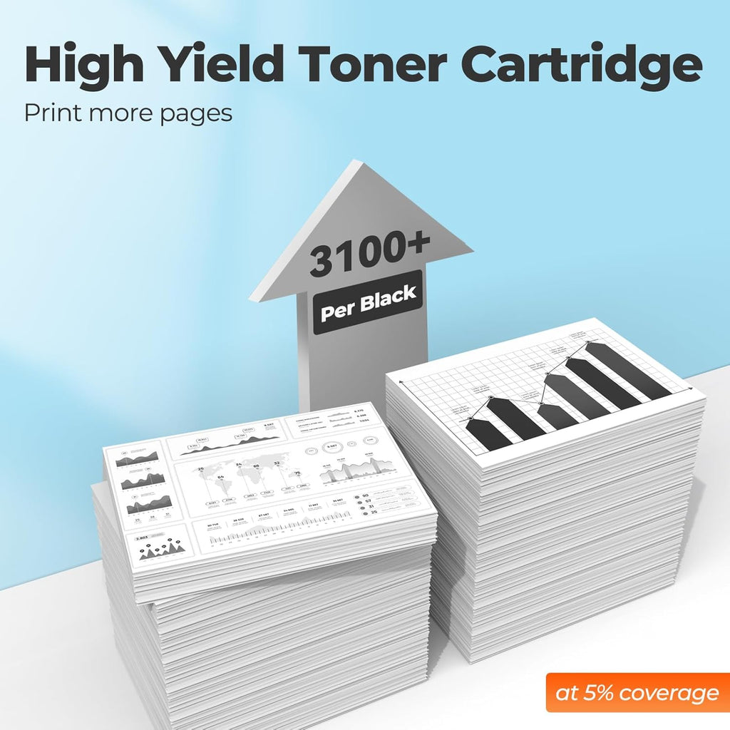 CF226A 26A Toner Cartridges Black (2-pack) for HP 26A 26X CF226X, Laser Jet M402n M426fdw Toner Cartridges, CF226 for Laser Jet pro M402n M426fdw M402dn M402dw M402m Pro MFP M427dw M426dw M426fdn