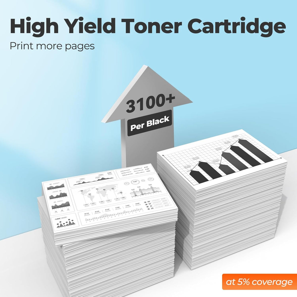 CF226A 26A Toner Cartridges Black (2-pack) for HP 26A 26X CF226X, Laser Jet M402n M426fdw Toner Cartridges, CF226 for Laser Jet pro M402n M426fdw M402dn M402dw M402m Pro MFP M427dw M426dw M426fdn