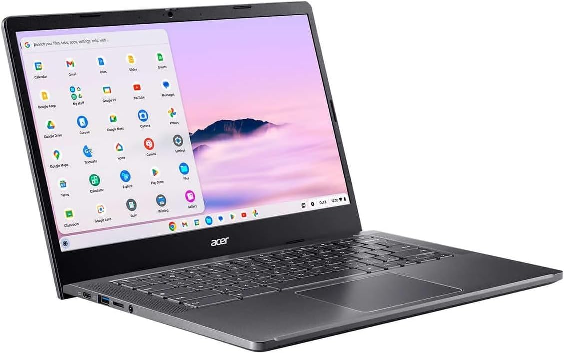 acer 2024 Chromebook Plus 514 Touchscreen Laptop, Intel 8-Core i3-N305, 8GB LPDDR5, 512GB SSD, 14" FHD IPS Touch Display, Wi-Fi 6E, FHD 1080P Webcam(Renewed)