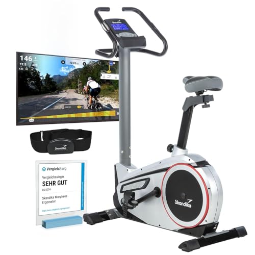 Skandika Morpheus: Ergometer mit App‑Steuerung, Pulsgurt und Tablethalter✨