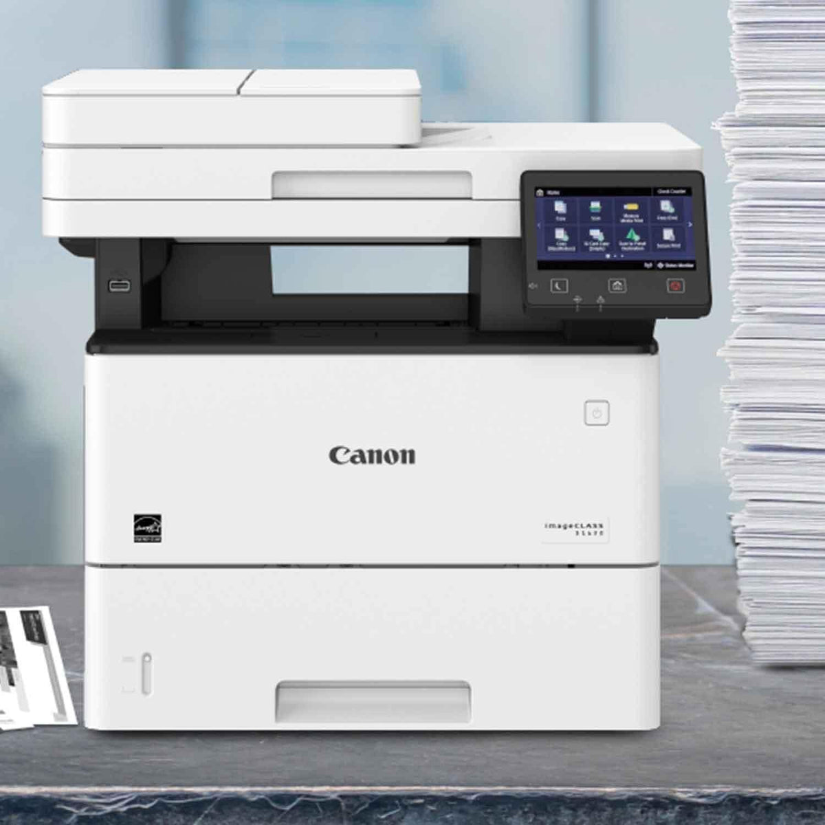 Canon imageCLASS D1620 - Monochrome Duplex Wireless Laser Printer, Multifunction With Scanner, Copier, Automatic Document Feeder, 3 Year Limited Warranty, 45 PPM, White