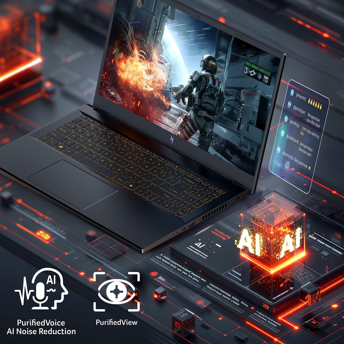 acer Nitro V Gaming Laptop | Intel Core i5-13420H Processor | NVIDIA GeForce RTX 4050 Laptop GPU | 15.6" FHD IPS 165Hz Display | 8GB DDR5 | 512GB Gen 4 SSD | Wi-Fi 6 | Backlit KB | ANV15-52-586Z