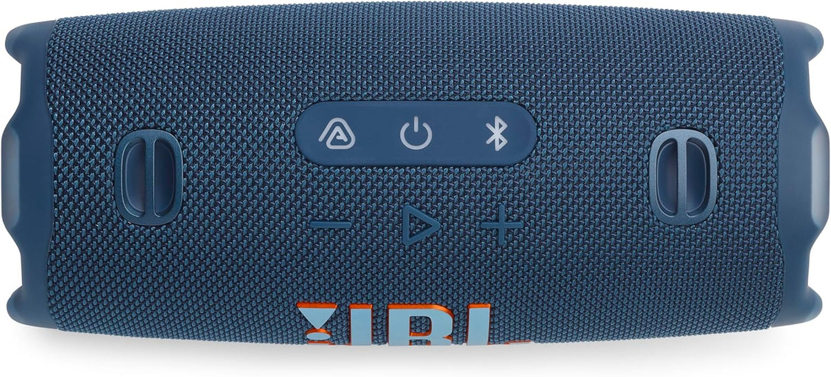 JBL Charge 6 - Portable Waterproof & Drop-Proof Bluetooth Speaker, Bold Pro Sound with AI Sound Boost (Blue) (Renewed)