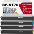 BP-NT70 Toner Cartridge 4-Pack High Yield Replacement for BP-NT70BA BP-NT70CA BP-NT70MA BP-NT70YA Compatible with BP-50C26 BP-50C31 BP-70C36 BP-70C45 BP-70C55 BP-70C65 Printer