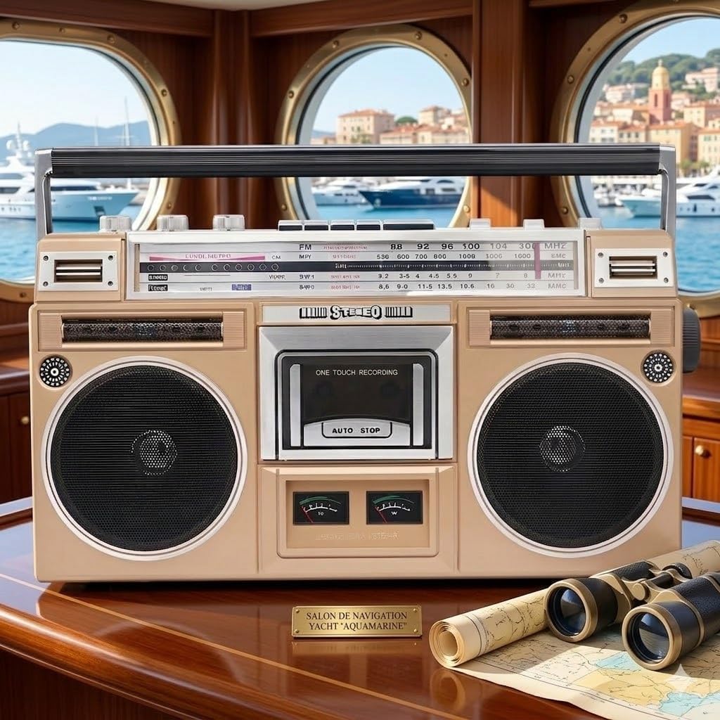 Retro Bluetooth Boombox Cassette Player with AM/FM/SW Radio, Classic 80s Portable Stereo Tape Recorder, Built-in 4000mAh Rechargeable Battery & AC Power, Supports USB/TF Card & Recording(Black)