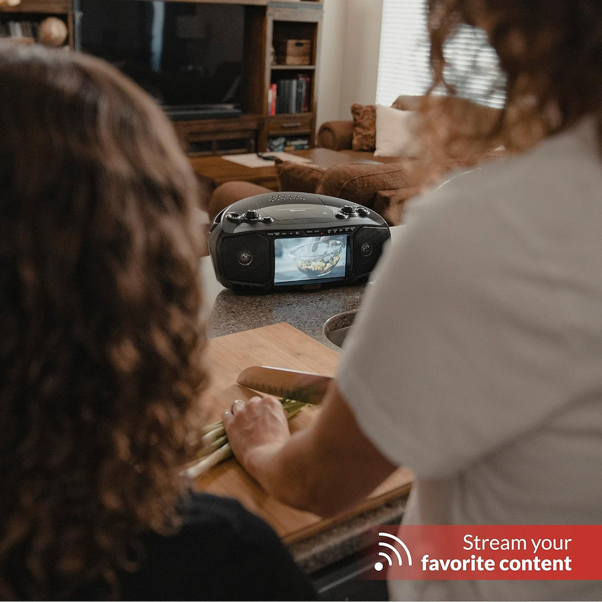 Aiwa Portable DVD Player, Crystal Clear Sound with Dual 3W Speakers and Bass Function, Featuring a 7" LCD Display, Bluetooth Connectivity, FM Radio, CD/DVD Playback