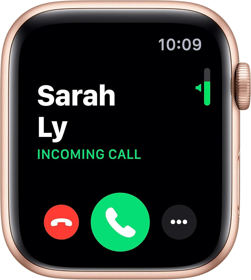 Apple Watch Series 5 (GPS, 40MM) - Gold Aluminum Case with Pink Sand Sport Band (Renewed)