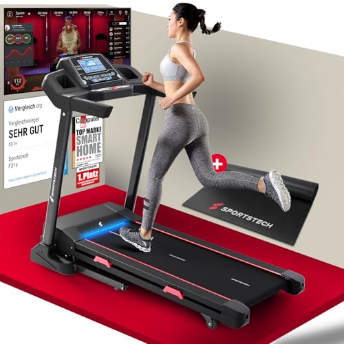 Sportstech F31s: Klappbares Laufband für Zuhause mit App, Bluetooth & LED ✨