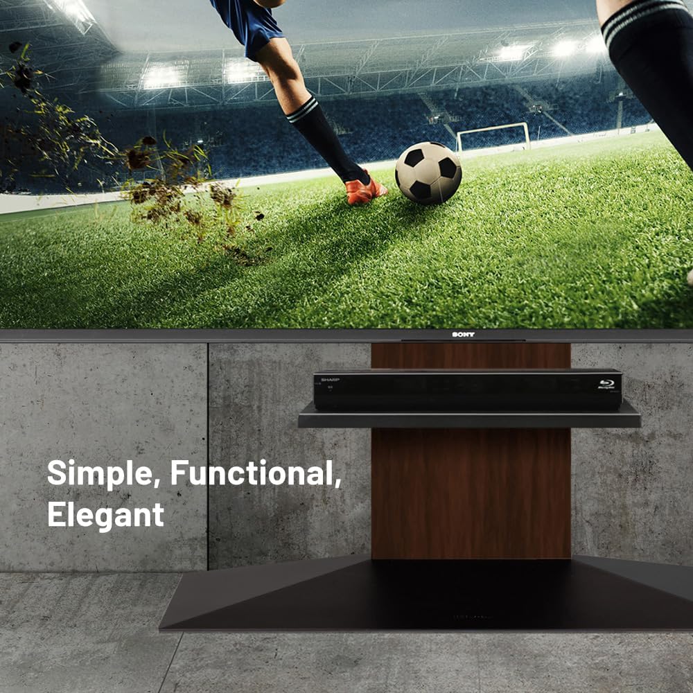 WALL Entertainment Shelf for TV Stand Model V4 - Perfect for DVD/Blu-ray Player, Video Game Console, Digital Video Recorder DVR, Cable Box - Satin Black