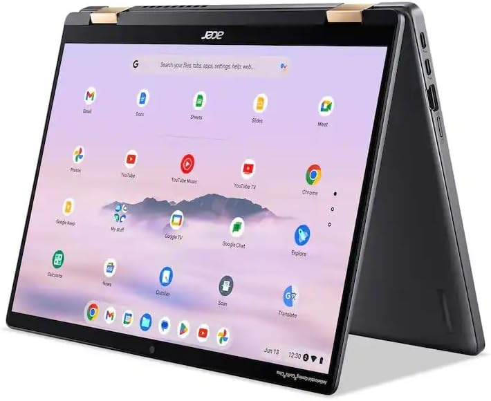 acer Chromebook Plus Spin 714 2-in-1 Laptop, Intel Core Ultra 5 115U, 14" WUXGA IPS Touch Display, 8GB LPDDR5 1TB SSD, Wi-Fi 6E Webcam Backlit Keyboard Chrome OS, Steel Gray, w/Stylus Pen, W/GaLiMu