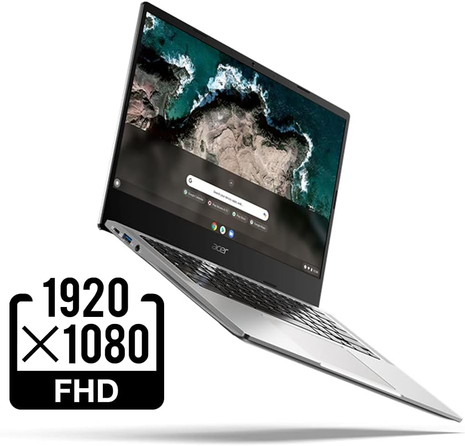 acer Chromebook 514 | 14" Full HD Display | MediaTek Kompanio 828 Octa-Core Processor | 4GB RAM | 64GB eMMC | Wi-Fi 6 | Backlit KB | Chrome OS | Up to 15 Hours of Battery Life | CB514-2H-K3E7