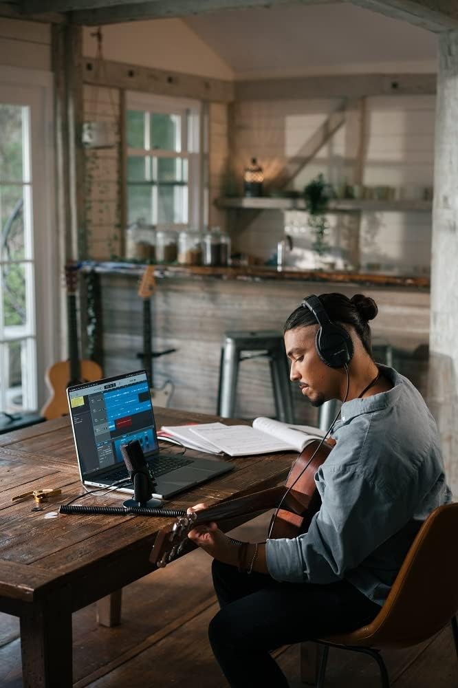SENNHEISER Professional Profile - USB Cardioid Condenser Microphone & Table Stand, 1.2 m USB-C Cable - Mute Button, Built-in Headphone Jack, Gain, Mix & Volume Control, for PC & Mac,Black