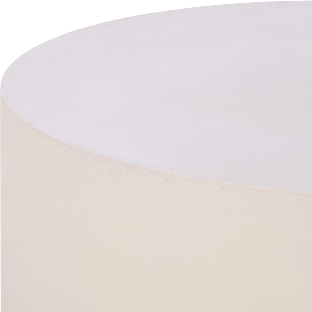 SAFAVIEH Outdoor - Georgia Round Coffee Table - White - Fully Assembled - Weather Resistant - Ideal for Deck, Patio, Backyard, 31.5" W x 31.5" D x 12.4" H (PAT1303C)