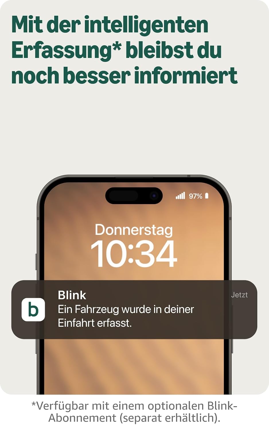 Blink Outdoor 2K+ WLAN Überwachungskamera – 2K Video, Farbnachtsicht, 4x Zoom, IP65, 2 Jahre Akku