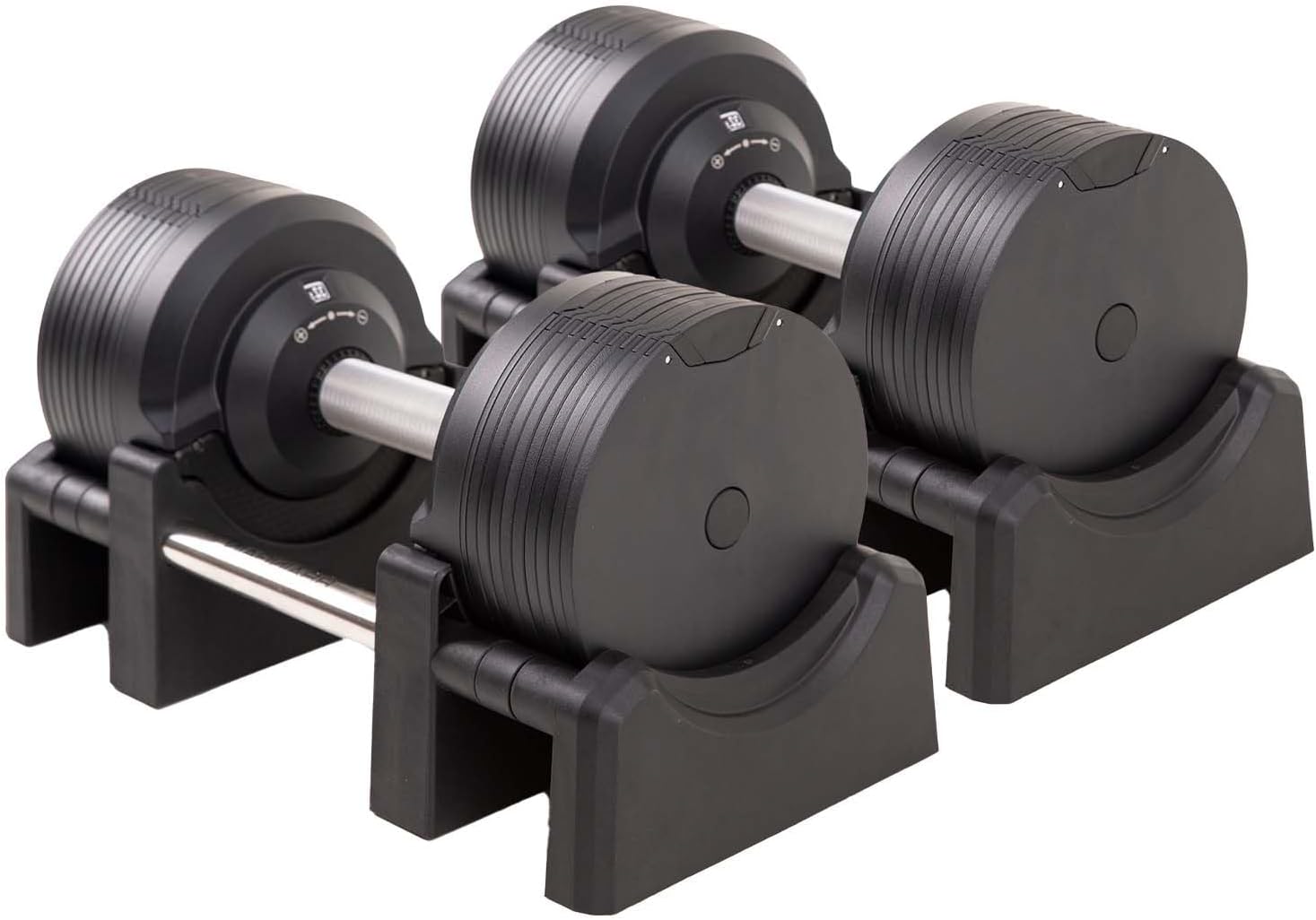 BRAINGAIN Verstellbare Hanteln: Chrom/Schwarz, Krafttraining für Zuhause u