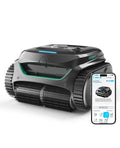WYBOT C2 Poolroboter Akku, Boden & Wand, bis 150㎡, Doppelfilter, 3 Motoren, Wandkletter, 183 Min, App, Schwarz-Grün B